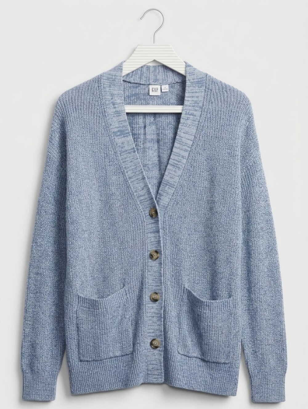 GAP Womens Light Blue Knit Button-Front Cardigan ~ Size Small
